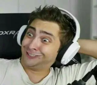😅 homem, fone de ouvido, rosto, expressão, gamer, retrato telegram sticker