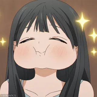 💠 Anime, Cartone animato, Ragazza, Carina, Sfacciata telegram sticker