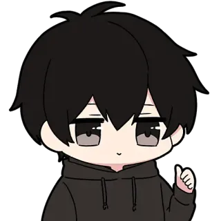 👍 anime, chibi, character, cute telegram sticker