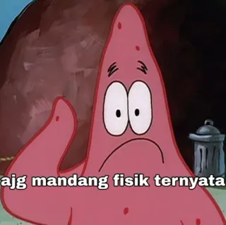 🤙 Patrick Star Spongebob Squarepants ajg mandang fisik ternyata patrick estrela, bob esponja, desenho animado, engraçado, meme telegram sticker