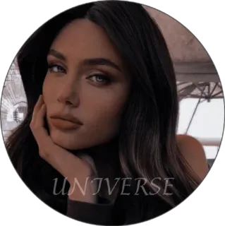 💭 UNIVERSE woman, brunette, beauty, portrait, universe, girl, eyes telegram sticker