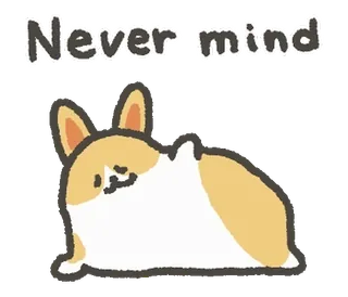 😞 Never mind corgi, cane, carino, animale, pigro, animale domestico, rilassante telegram sticker