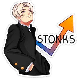 📈 STONKS Stonks, Meme, Mercado, Finanzas, Dibujo animado, Éxito telegram sticker