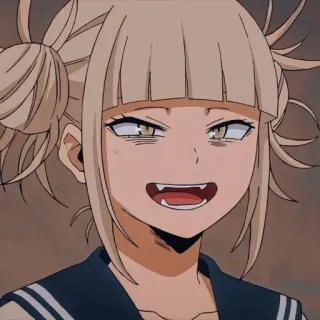 😄 Himiko Toga My Hero Academia anime, My Hero Academia, Himiko Toga, villain, school uniform telegram sticker