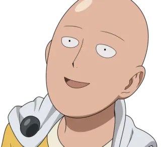 😇 Saitama One-Punch Man anime, one-punch man, saitama, hero, bald, manga telegram sticker
