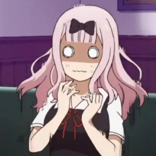 😱 Chika Fujiwara Kaguya-sama: Love Is War chika fujiwara, anime, shocked, scared, kaguya-sama love is war, meme whatsapp sticker