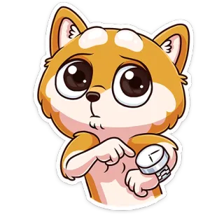 ⏱ cão, esperando, assistir, tempo, filhote, fofo, pressa telegram sticker