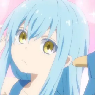 🥰 Rimuru Tempest That Time I Got Reincarnated as a Slime Anime, Slime, Isekai, Fantaisie, Mignon telegram sticker