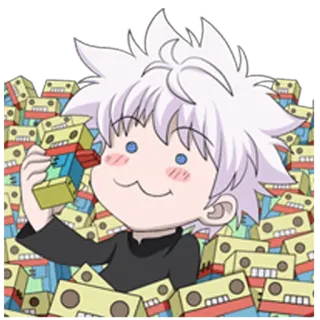 😚 Killua Zoldyck Hunter x Hunter Anime, Killua, süß, Hunter, Chibi telegram sticker