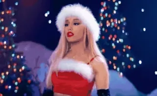 💎 Ariana Grande natale, babbo natale, ariana grande, vacanze, festivo telegram sticker