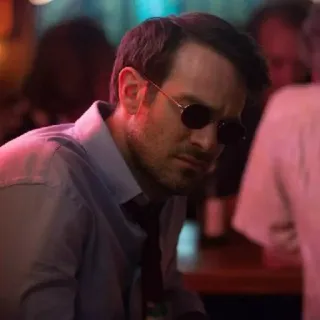 😐 Daredevil Сорвиголова, Marvel, Чарли Кокс, супергерой, слепой, мститель telegram sticker