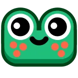 😍 개구리, 동물, 귀여운, 만화, 초록 telegram sticker