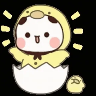 🐣 fofo, animal, ovo, pintinho, amarelo, desenho animado telegram sticker