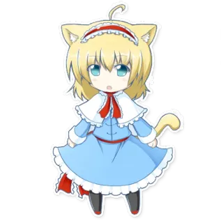 😻 Anime, Katzenmädchen, Kawaii, Manga, Chibi telegram sticker