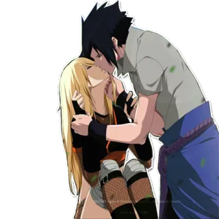 ❤ Sasuke Uchiha Naruto Anime, Baiser, Romance, Couple, Sasuke, Fanart telegram sticker