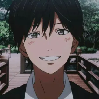 🕸 anime, uśmiechnięty, portret, chłopak, młody telegram sticker