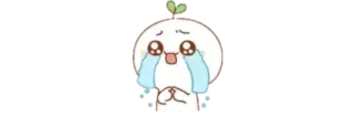 🧸 crying, sad, kawaii, cute, plant telegram sticker