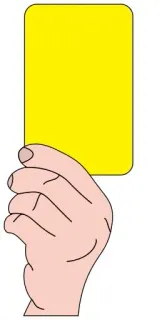 🟡 футбол, арбитр, жёлтая карточка, предупреждение, штраф telegram sticker