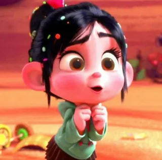 ✨ Vanellope von Schweetz Wreck-It Ralph dessin animé, animé, Disney, Vanellope, Les Mondes de Ralph, personnage, fille telegram sticker