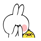 🙈 кролик, зайчик, цыпленок, милый, животное telegram sticker