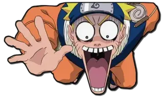 😨 Naruto Uzumaki Naruto anime, cartoon, manga, naruto, uzumaki, funny telegram sticker