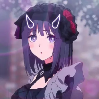 😈 Anime, Fille, Dessin animé, Personnage, Mignon, Illustration telegram sticker