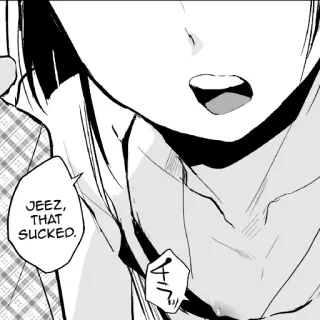 😝 JEEZ, THAT SUCKED. Mangá, Anime, Quadrinho, Expressão telegram sticker