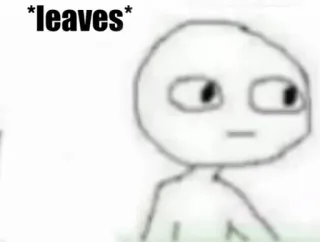 🚶‍♂️ *leaves* meme, leaving, cartoon, character telegram sticker
