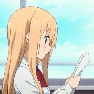 🍧 anime, girl, school uniform, blush, cute telegram sticker