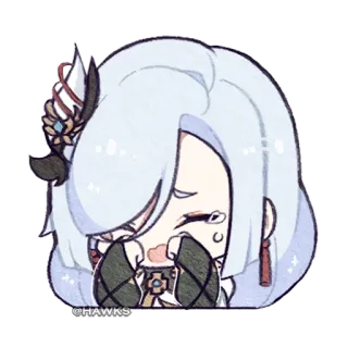 😭 @HAWKS anime, character, sticker, crying, sad, art telegram sticker