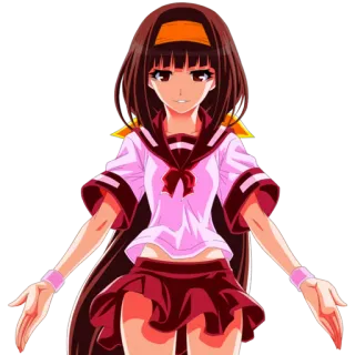 😌 Anime, Chica, Uniforme, Personaje telegram sticker