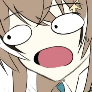 😳 ! anime, impactado, sorprendido, dibujos animados, expresión telegram sticker