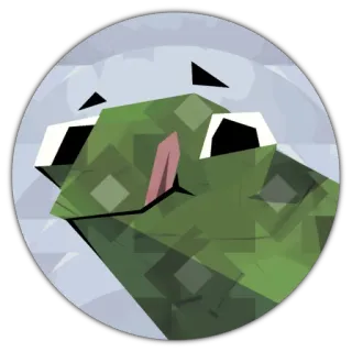 😶 frog, cartoon, animal, green, sticker telegram sticker