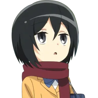 🤔 Mikasa Ackerman Attack on Titan อนิเมะ, ตัวละคร, มังงะ, มิคาสะ แอคเคอร์แมน, ผ่าพิภพไททัน telegram sticker