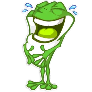 😂 katak, kartun, tertawa, senang, lucu, imut telegram sticker