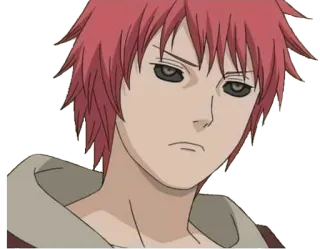 ☹️ Sasori Naruto 애니메이션, 사소리, 나루토, 꼭두각시 술사, 빨간 머리, 아카츠키 whatsapp sticker
