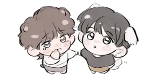 ▫️ Chibi, Anime, Lindo, Kawaii, Personajes, Dibujos animados whatsapp sticker