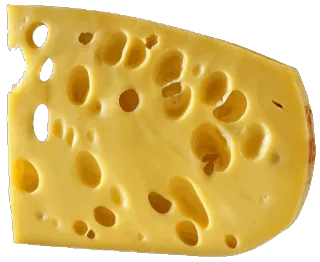 🧀 kaas, eten, zuivel, Zwitserse kaas, geel telegram sticker