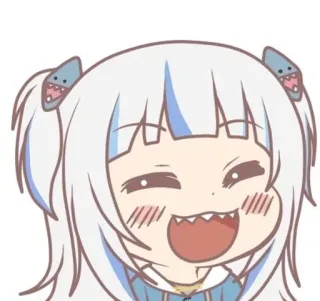 😆 Gawr Gura อนิเมะ, วีทูบเบอร์, ฉลาม, น่ารัก telegram sticker