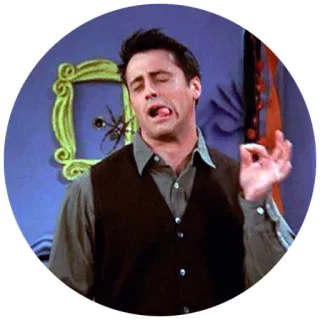 😜 Joey Tribbiani Friends Joey, Friends, Fernsehserie, Lustig, TV-Serie, Charakter whatsapp sticker