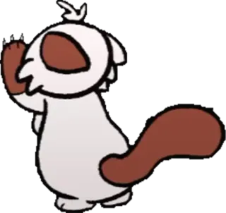 😔 sticker, cartoon, animal, cute, kawaii, animated telegram sticker