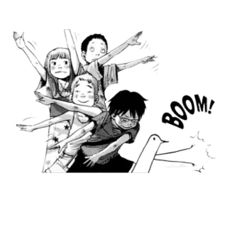 🙌 BOOM! trẻ em, manga, nghệ thuật, truyện tranh whatsapp sticker