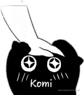 🤩 Komi Anime, Komi-san, Komi, Kat, Kawaii, Schattig whatsapp sticker