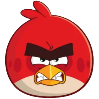 😡 Red Angry Birds Красный, Angry Birds, Мультфильм, Птица, Игра, Персонаж telegram sticker