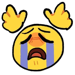 😭 Emoji, menangis, sedih, tertekan, emosional, kesal telegram sticker