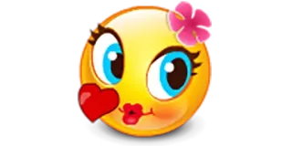 😘 emoji, kuss, herz, liebe, blume, süß whatsapp sticker