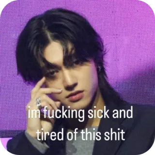 👍 im fucking sick and tired of this shit malato, stanco, arrabbiato, frustrato telegram sticker