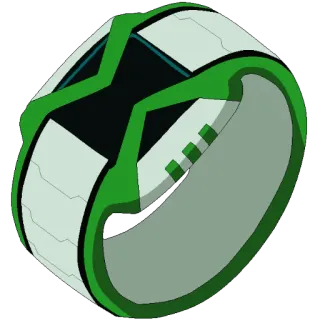 😎 Омнитpикс, Бен 10, часы, инопланетянин, мультфильм, гаджет telegram sticker