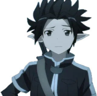 😕 anime, elf, character, manga, boy, portrait telegram sticker