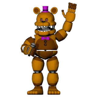🌟 Freddy Fazbear Five Nights at Freddy's video game, horror, animatronic, bear, character telegram sticker